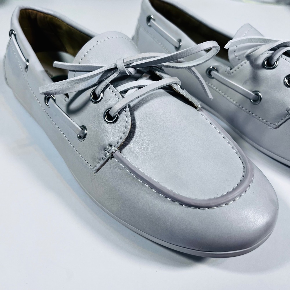 Cushionaire Anchor Boat Shoes White Slip On Comfort Casual NWOT Size 8